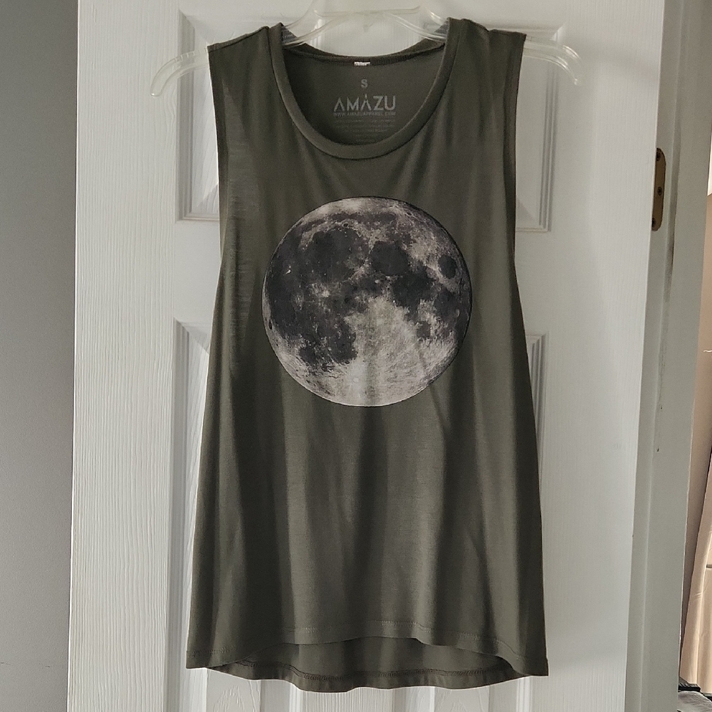 Olive Moon Muscle Tee